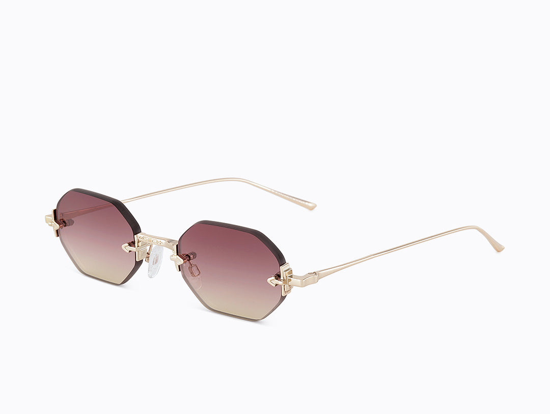 Sleek Pink Square Sunglasses - Stylish Women’s by Carolina Lemke Germany Carolina Lemke x Kim Kardashian West Gemini D-frame Acetate  main image 2